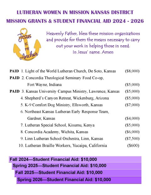 2024-2026 Mission Grants